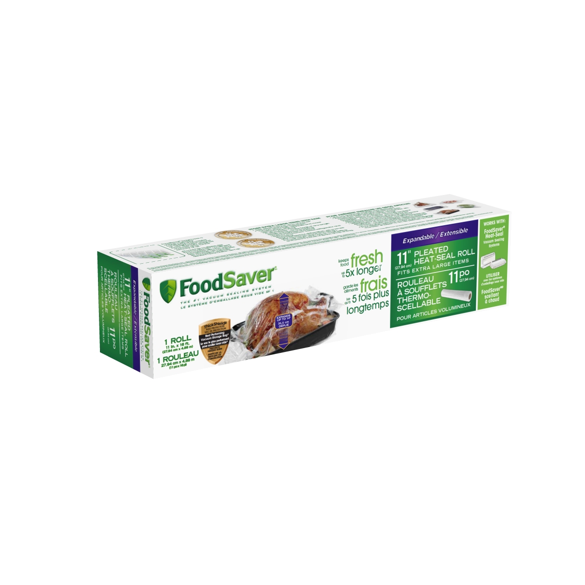 FoodSaver Everyday Système d'emballage sous vide | Conserve la fraîcheur de  vos aliments jusqu'à 5 fois plus longtemps*| Avec 5 sacs d'emballage sous
