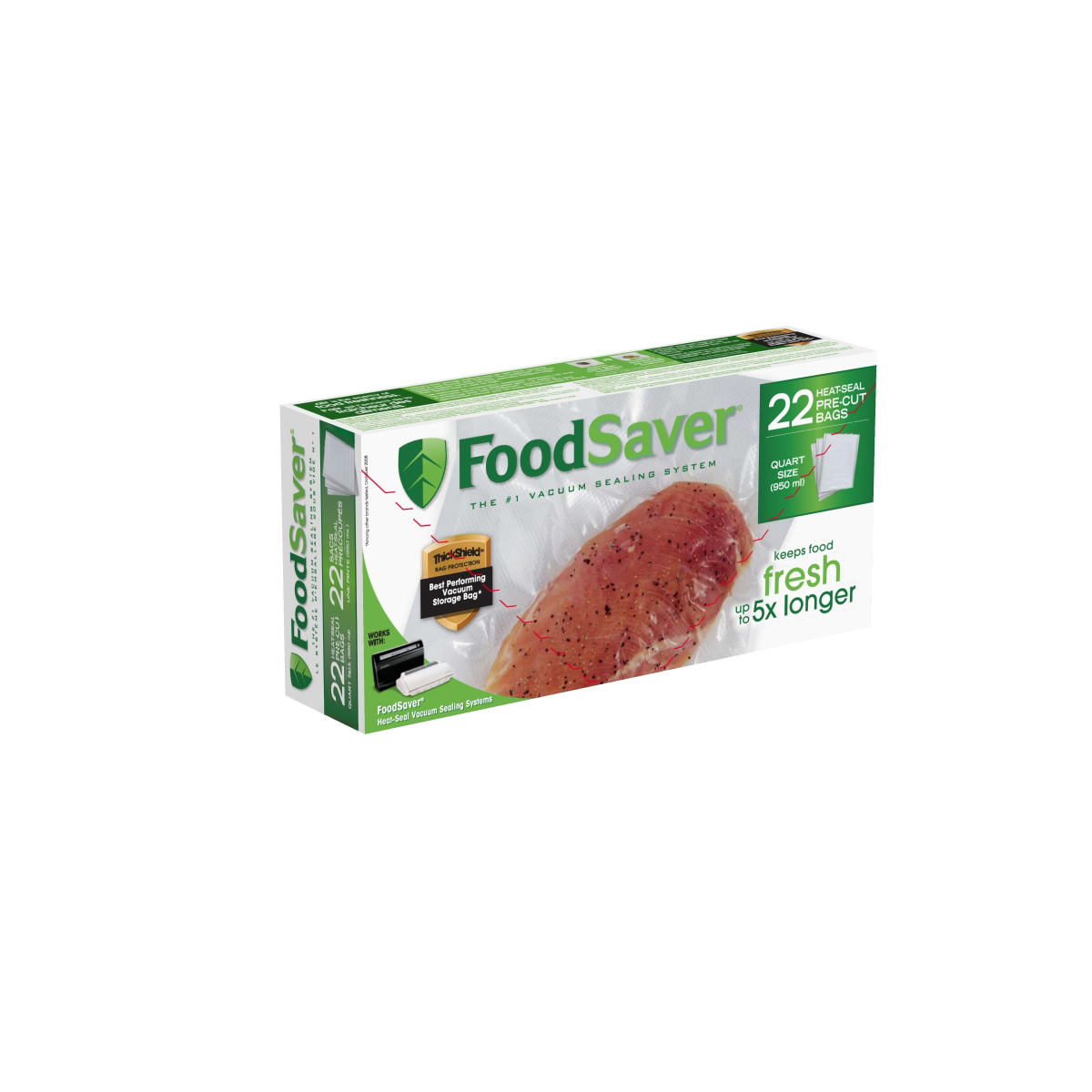 FoodSaver® Quart Size Heat-Seal Vacuum Sealer Bags, 22 Count FSFSBF0216